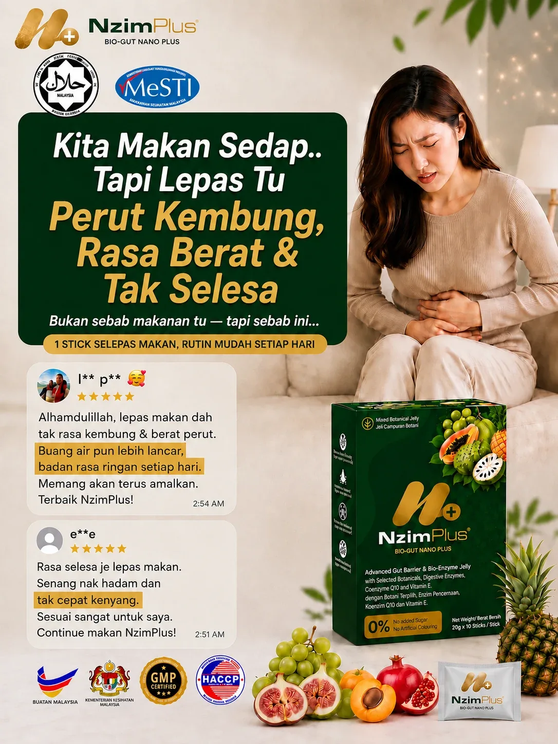 Visual gaya hidup Nzim Plus untuk rutin mudah dibawa